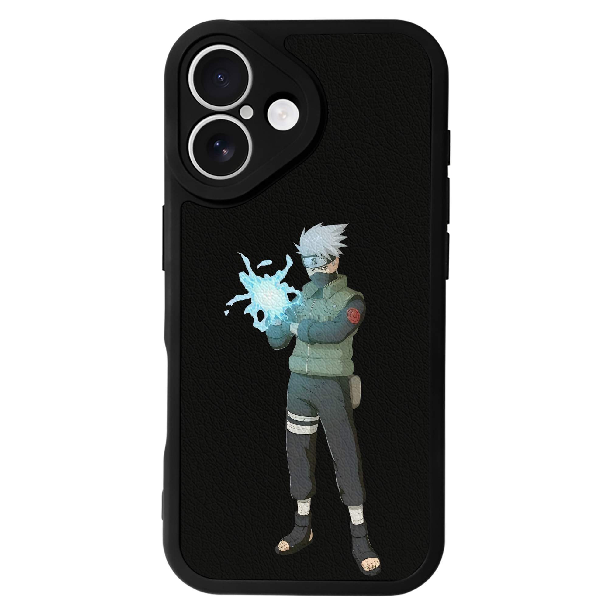 （画像用） NARUTO -ナルト- はたけ カカシ Hatake Kakashi 【iPhone 16シリーズ対応】シリコンスマホケース（レザー調） 材質：シリコン